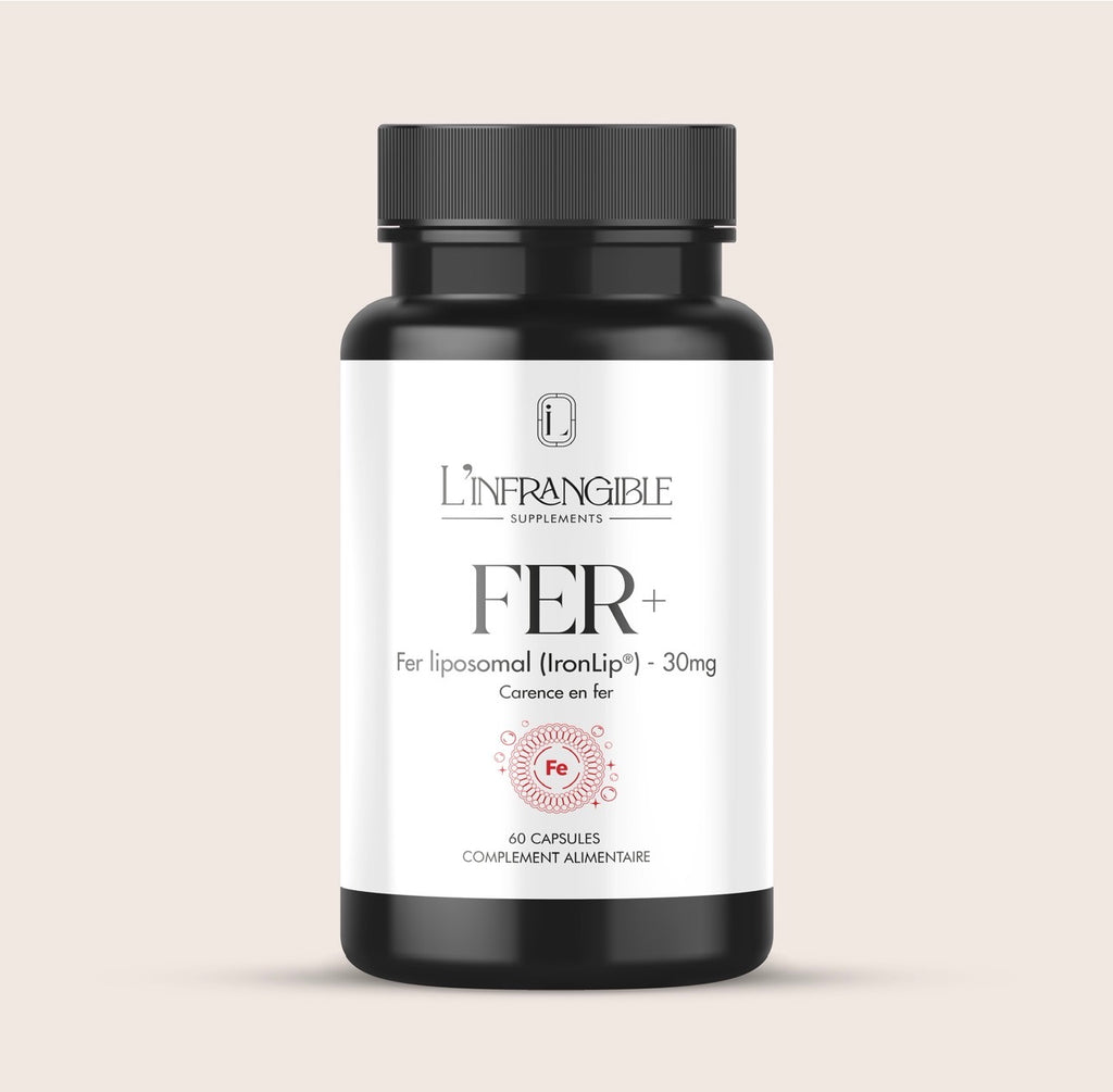 Fer liposomal (IronLip@) 30 mg - 60 gélules – L'infrangible